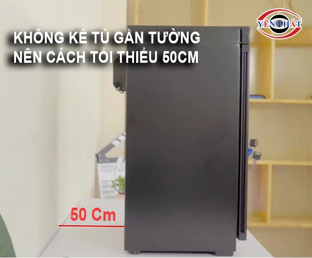 không đặt tủ chống ẩm Wonderful gần tường