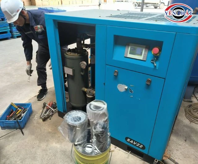 Kiểm tra máy nén khí trục vít