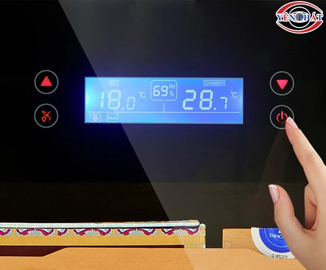 Chỉnh độ ẩm tủ chống ẩm Xì Gà