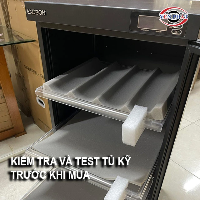 kiểm tra và test kỹ tủ trước khi mua
