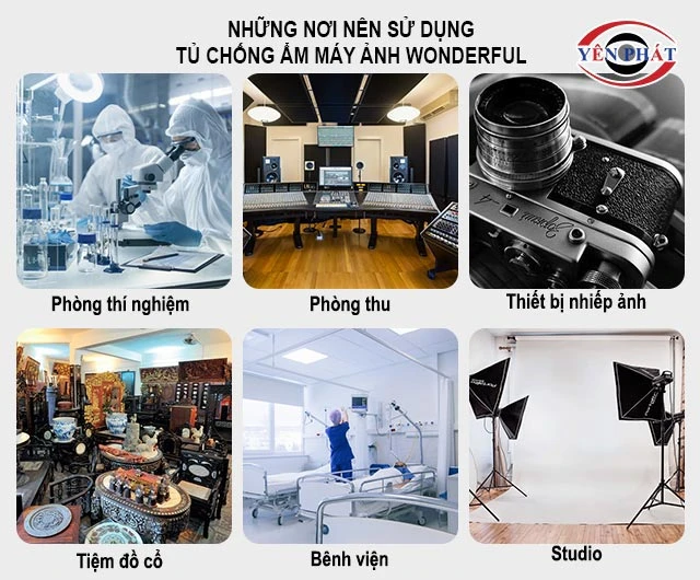 những nơi sử dụng tủ chống ẩm máy ảnh Wonderful