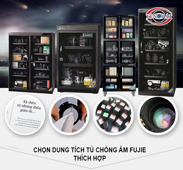 chọn dung tích tủ chống ẩm Fujie phù hợp