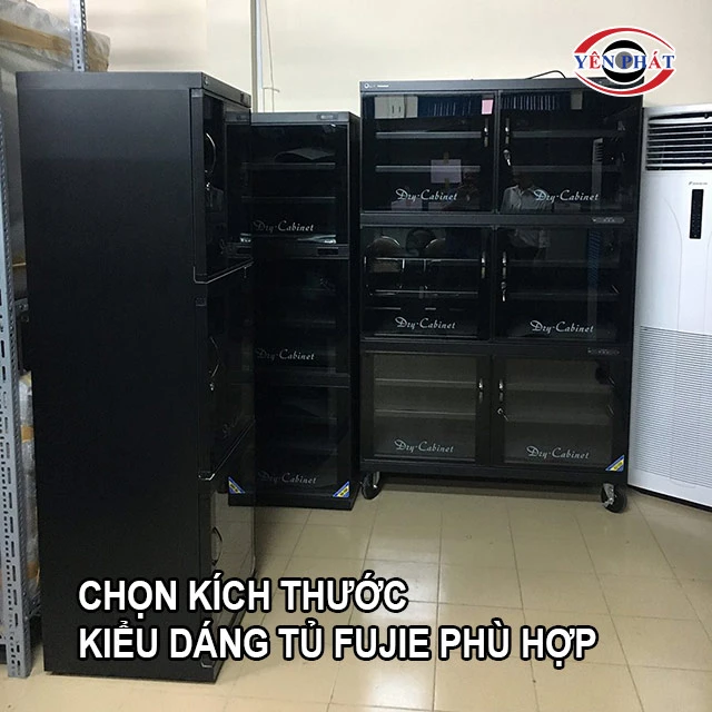 chọn kích thước tủ chống ẩm Fujie phù hợp