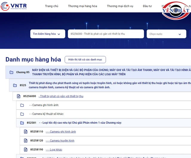 Tra mã Hs code máy bộ đàm
