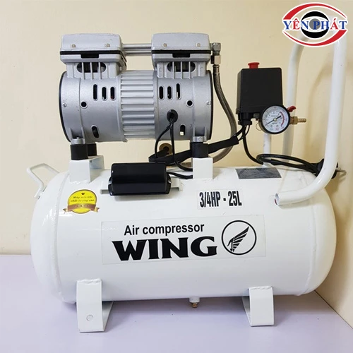 Máy nén hơi mini gia đình không dầu giảm âm Wing TW-OF550-25L 4