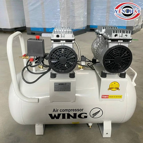 Máy nén hơi mini không dầu giảm âm Wing TW-OF750X2-50 3