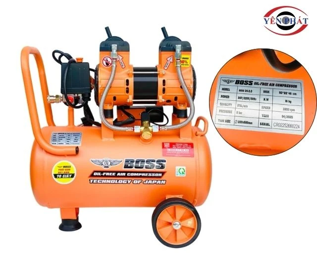 Máy nén khí Boss 24L 2HP không dầu
