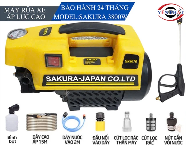 Máy bơm rửa xe Sakura 3800W