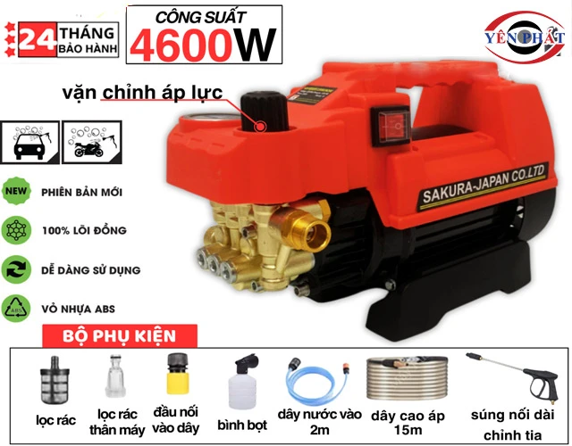 Máy phun rửa xe Sakura 4600W