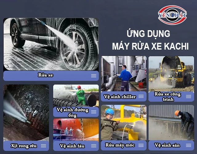 Ứng dụng của máy rửa xe Kachi
