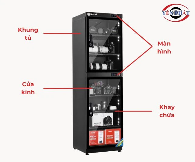 Tủ chống ẩm Nikatei NC-180S cấu tạo chắc chắn