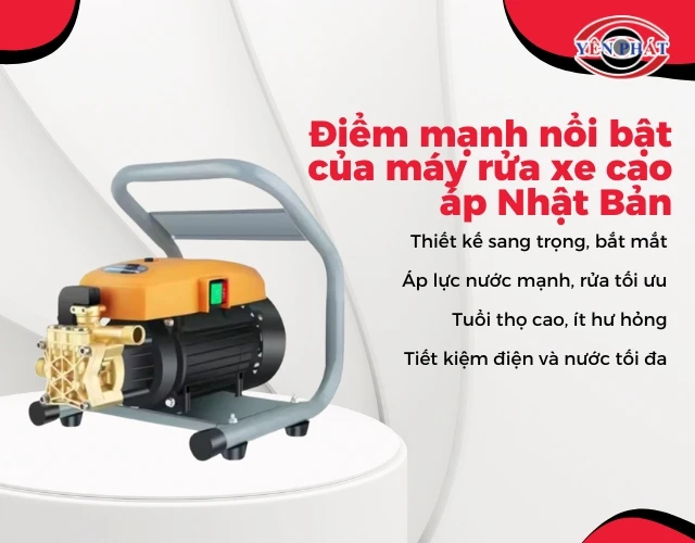 Điểm mạnh nổi bật của máy rửa xe cao áp Nhật Bản