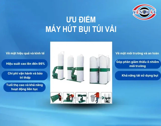 ưu điểm của máy hút bụi công nghiệp túi vải
