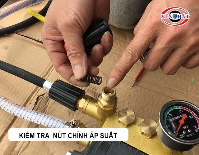 sửa nút chỉnh áp suất của máy rửa xe