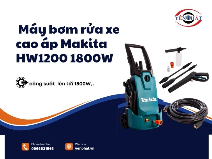 Máy bơm rửa xe cao áp Makita HW1200 1800W