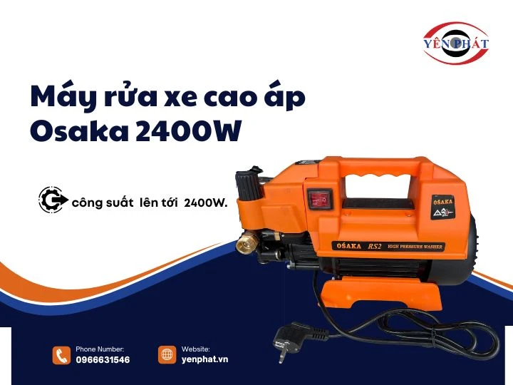 Máy rửa xe cao áp Osaka 2400W