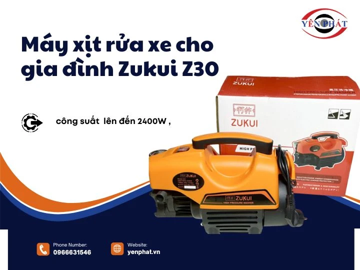 Máy xịt rửa xe cho gia đình Zukui Z30