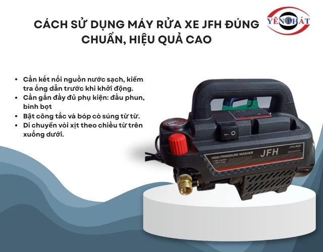 Cách sử dụng máy rửa xe JFH hiệu quả cao
