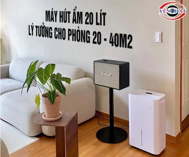 Máy hút ẩm 20 lít phù hợp phòng 20 - 40m2