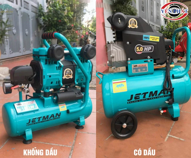 Máy nén khí Jetman không dầu và có dầu