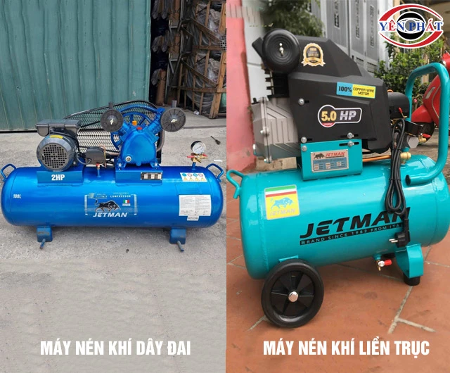 Máy nén khí Jetman dây đai và liền trục