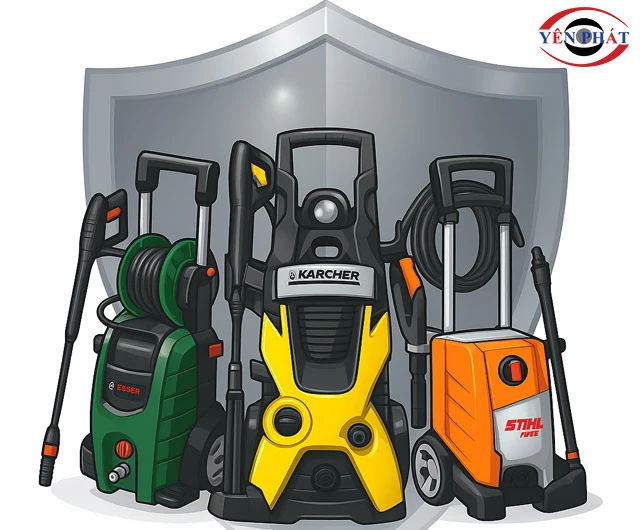 Máy rửa xe của Đức bền bỉ