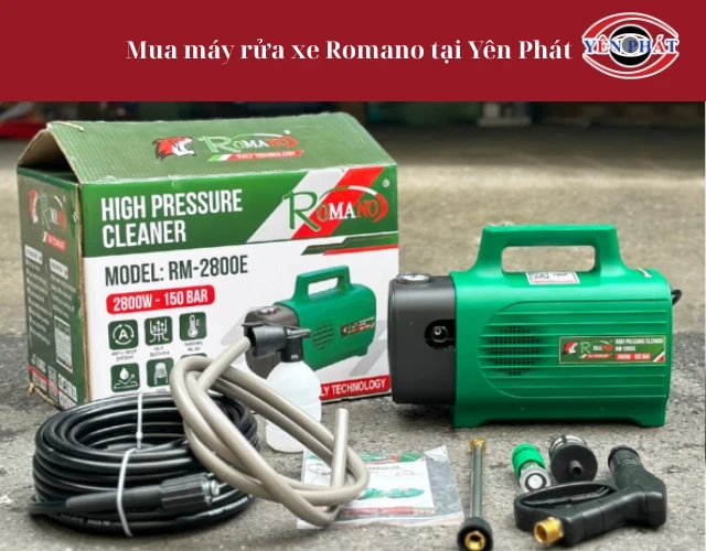 Mua máy rửa xe Romano chính hãng tại Yên Phát