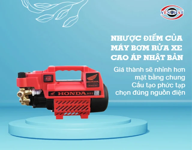 Nhược điểm của máy bơm rửa xe cao áp Nhật Bản