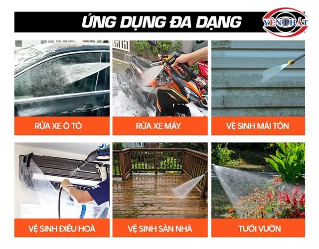 Ứng dụng của máy rửa xe Tmax