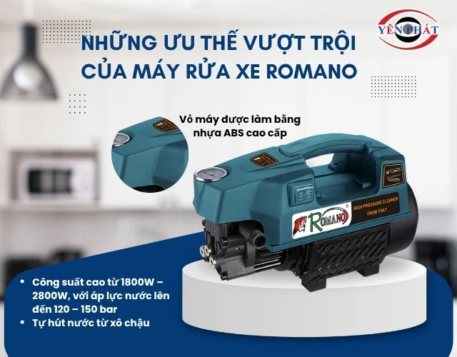 Điểm nổi bật của máy rửa xe Romano