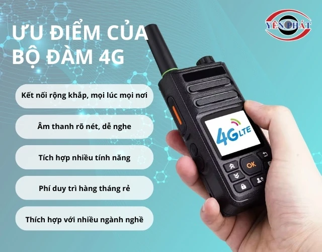 Ưu điểm bộ đàm 4G