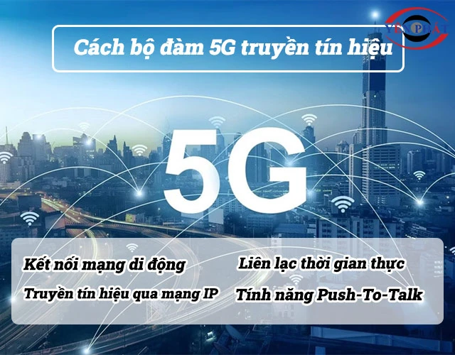 Cách bộ đàm 5G truyền tín hiệu