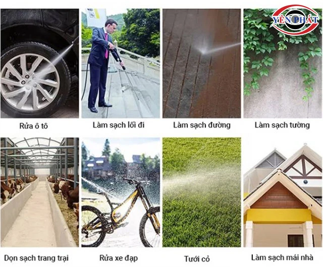Ứng dụng máy rửa xe Jakcop