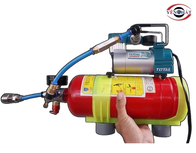 Tự chế bình nén khí tận dụng bằng bình cứu hỏa