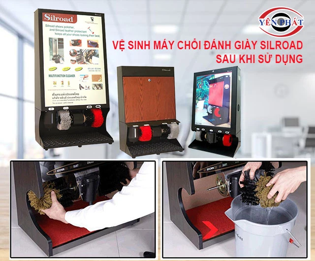 cần vệ sinh chôi máy đánh giầy Silroad sau khi dùng