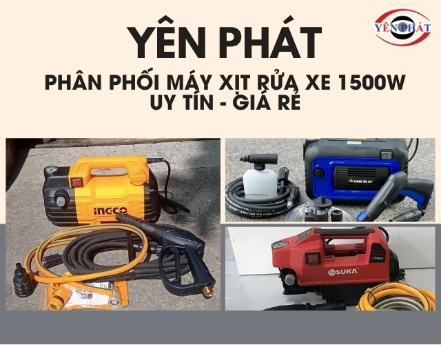 Yên Phát phân phối máy xịt rửa xe 1500W uy tín