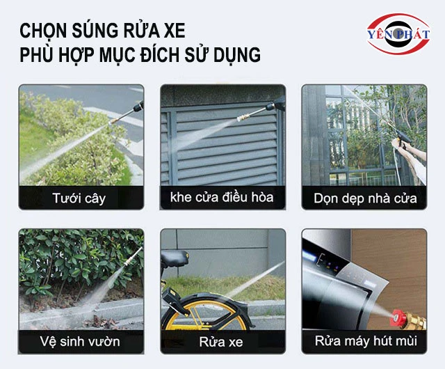chọn được súng rửa xe phù hợp mục đích sử dụng