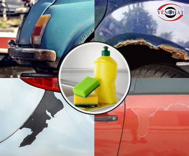 Rủi ro khi rửa xe bằng nước rửa chén