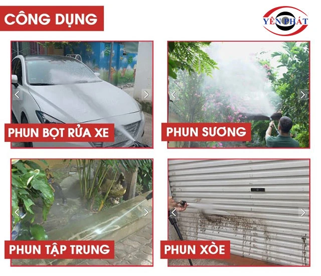 ứng dụng của máy rửa xe Yamaha