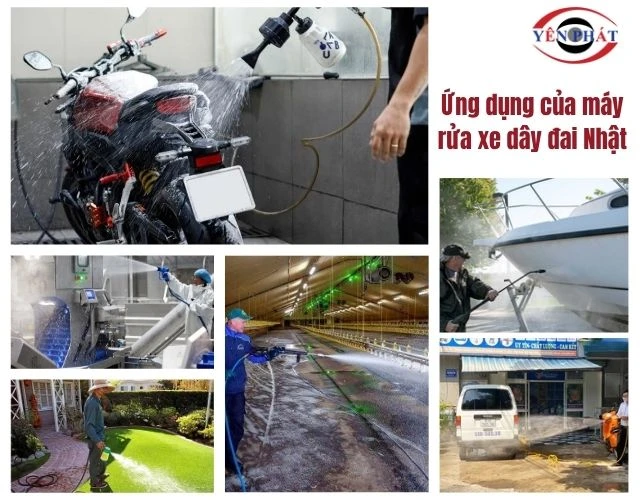 Những ứng dụng hàng ngày của máy rửa xe dây đai Nhật