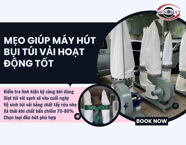 Mẹo giúp máy hút bụi túi vải hoạt động tốt
