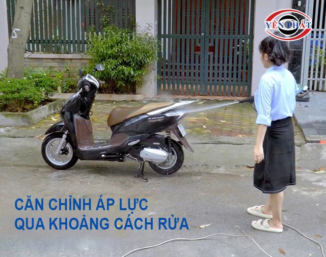 chỉnh áp lực nước qua khoảng cách