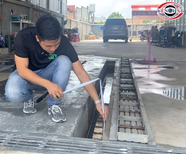 Thoát nước hệ thống máy rửa xe tự động