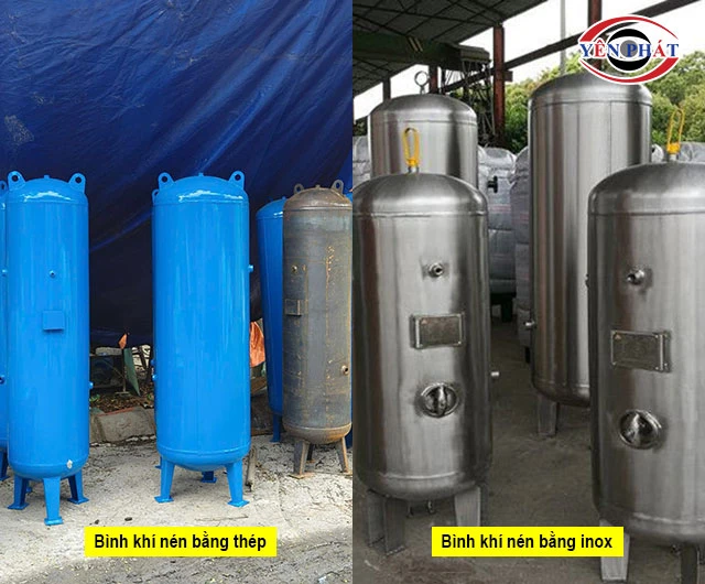 phân loại bình khí nén theo chất liệu