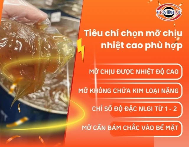 Những tiêu chí chọn mỡ chịu nhiệt