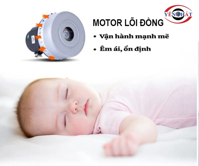 động cơ lõi đồng vận hành êm ái