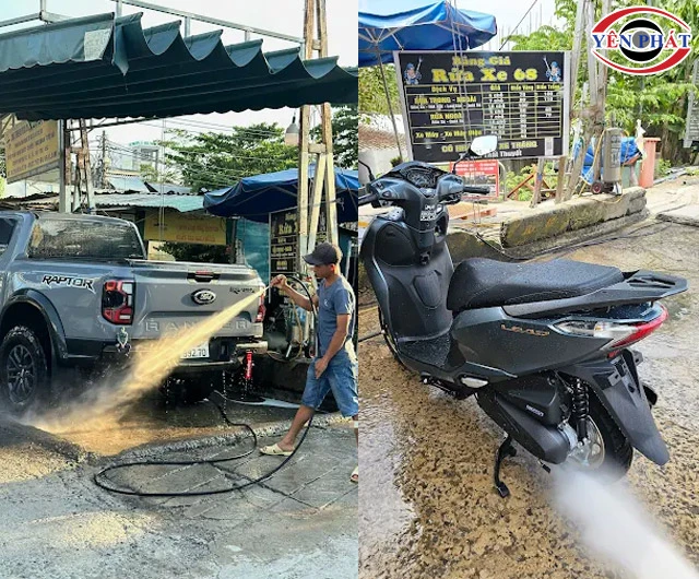 Tiệm rửa xe Quận 4 rửa xe 68