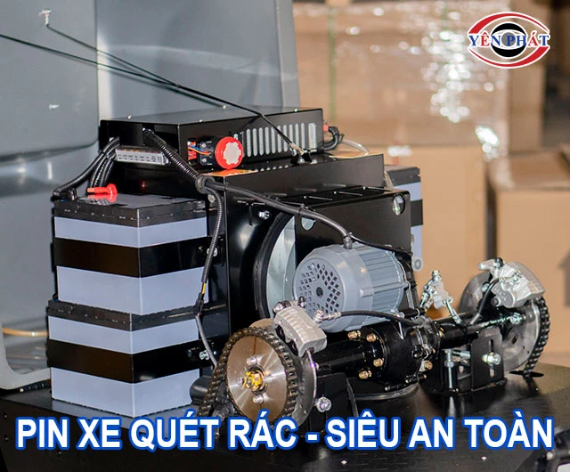 pin của xe quét rác