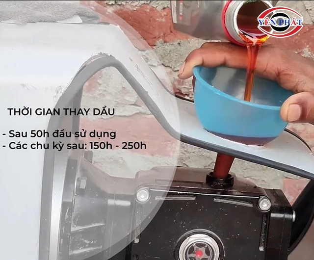 thay dầu máy rửa xe cao áp 1 pha