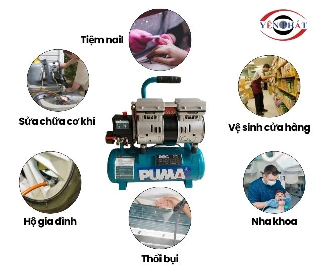 Ứng dụng máy nén khí 12l